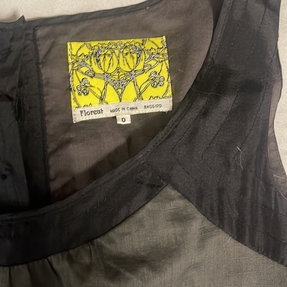 Anthropologie Floreat Vintage Sleeveless Cotton Floral Embroidered dress Size 0 - Picture 4 of 6